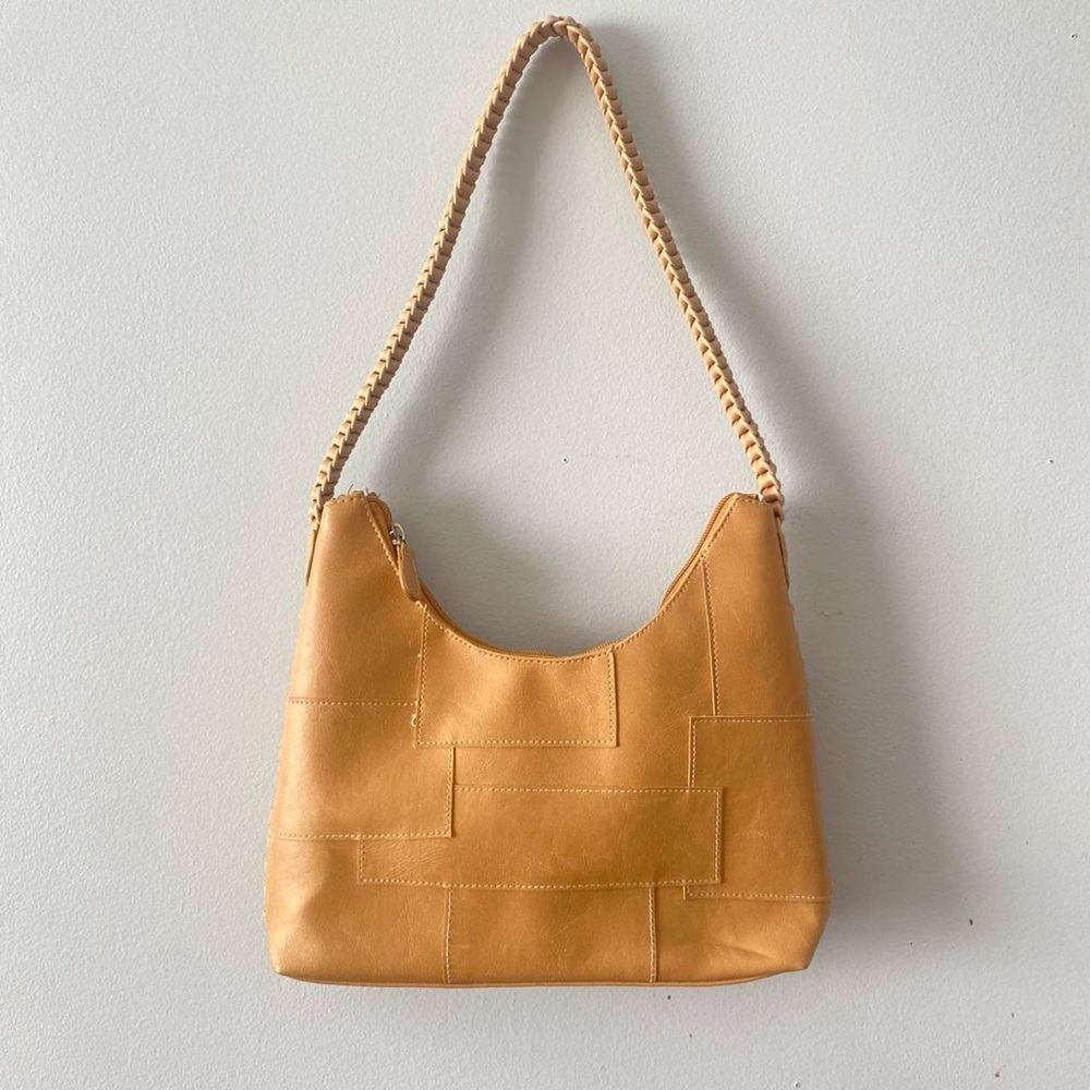 90s/ 2000s Leather Patchwork Handbag - image 1